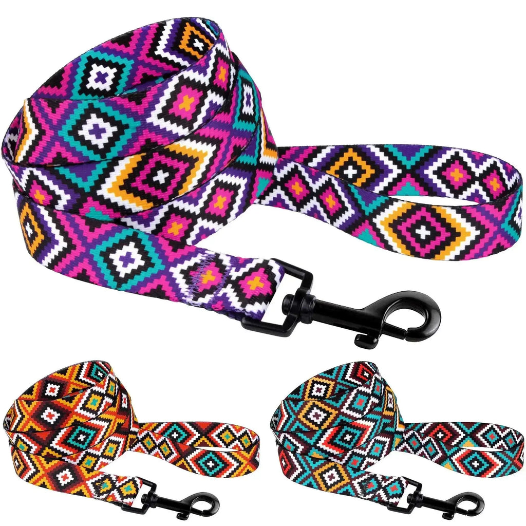 CollarDirect Aztec Dog Leash Nylon Tribal Pattern - 5 FT
