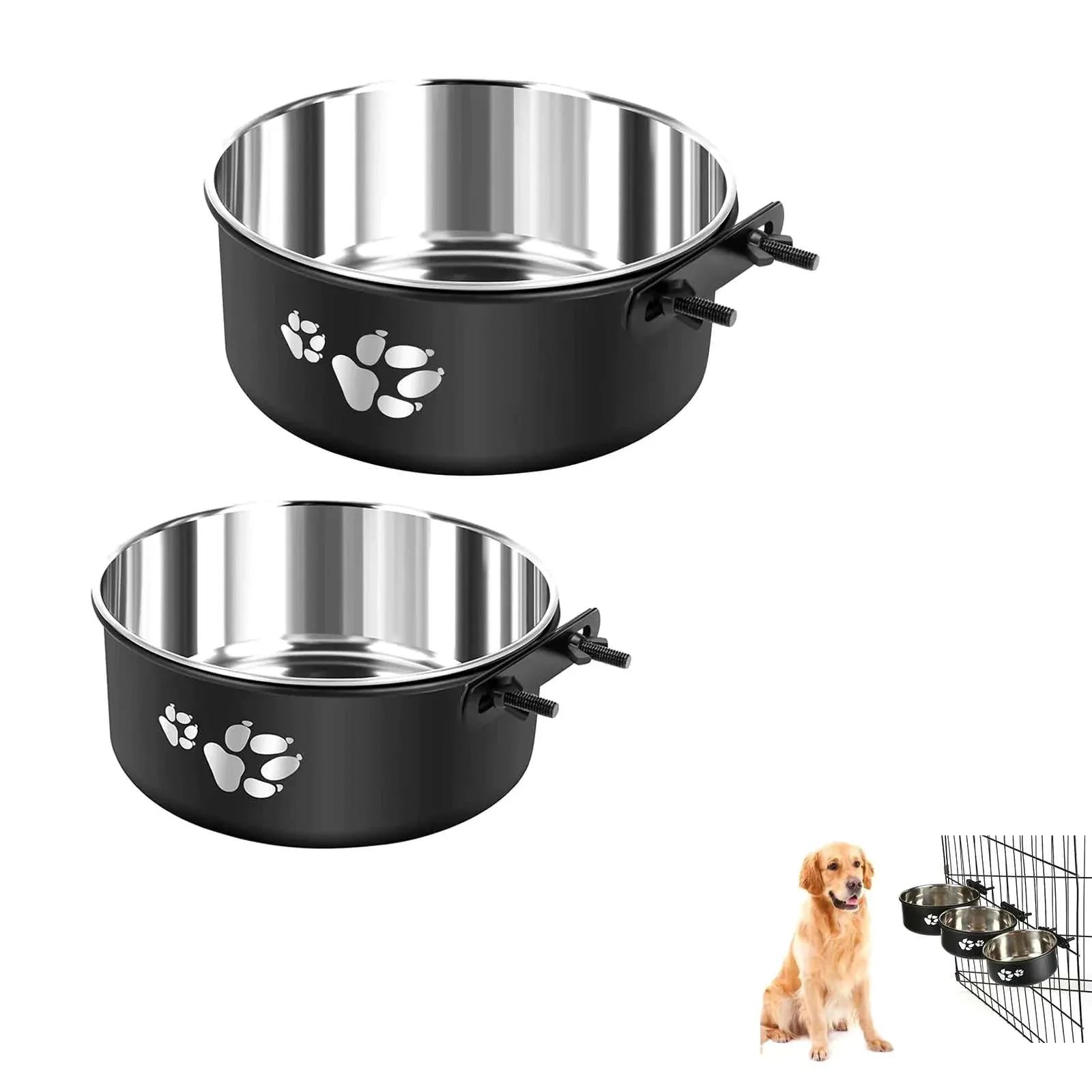 Stainless steel anti-spill pet bowls with a durable design, ideal for keeping pets hydrated without spills.