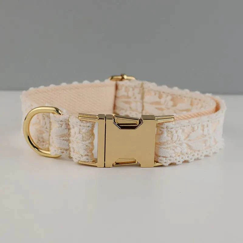 Velvet Pet Collar with Traction Rope