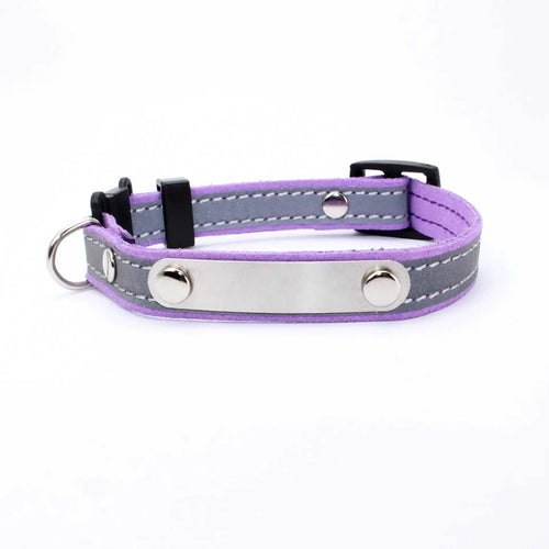Customizable pet collar in Korean velvet for cats in various monochrome colors