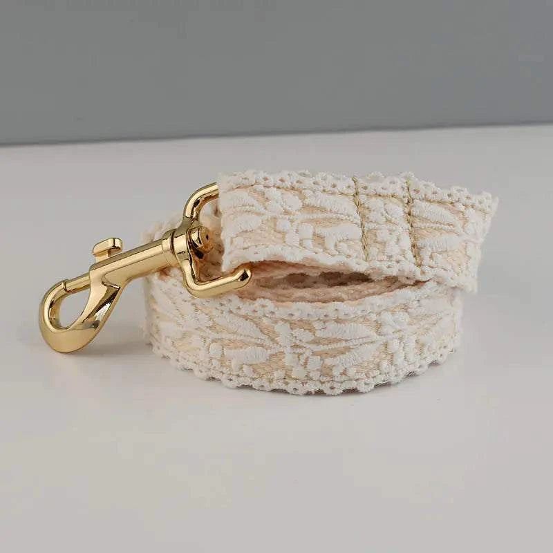 Velvet Pet Collar with Traction Rope
