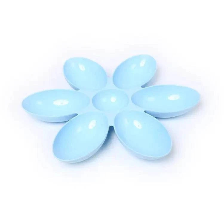 Pet aPlatter with Petal-Shaped Dog Bowls